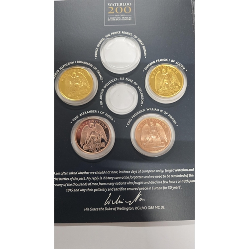 489 - Waterloo coin set of 4