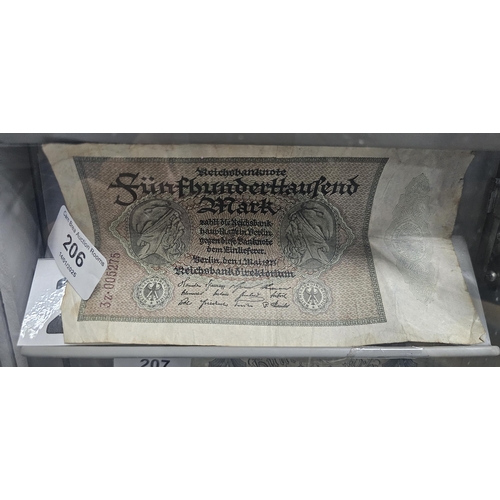 206 - OLD BANKNOTE