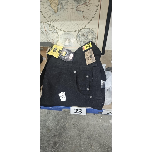 23 - PAIR OF NEW MENS JEANS WAIST 46