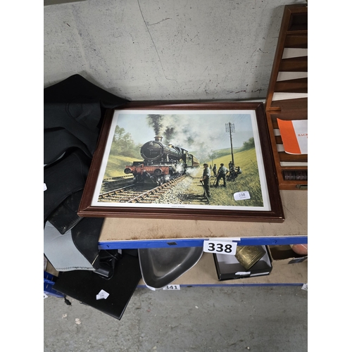 338 - FRAMED TRAIN PRINT