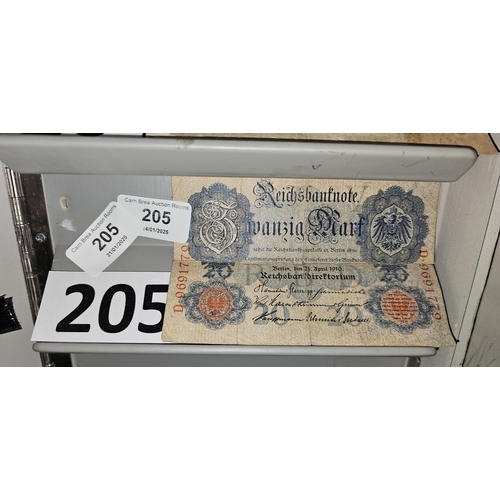 205 - OLD BANKNOTE