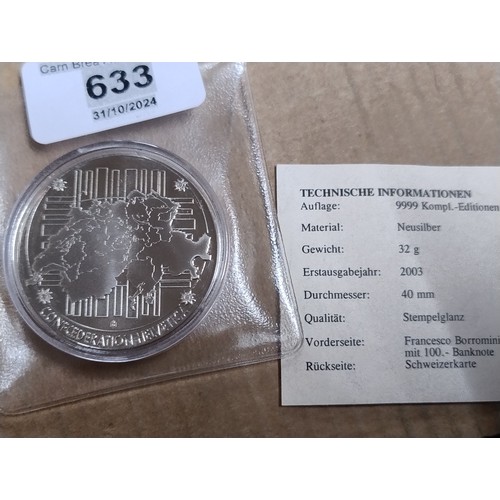 633 - Big European coin in capsule, low mintage