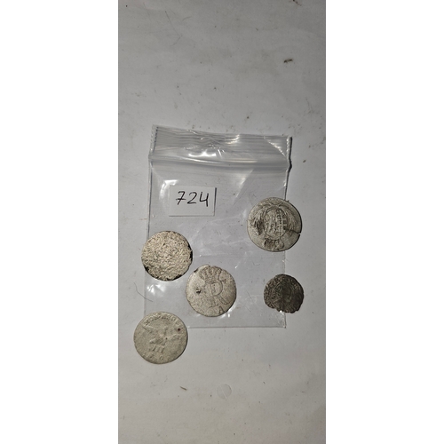 724 - European silver coins