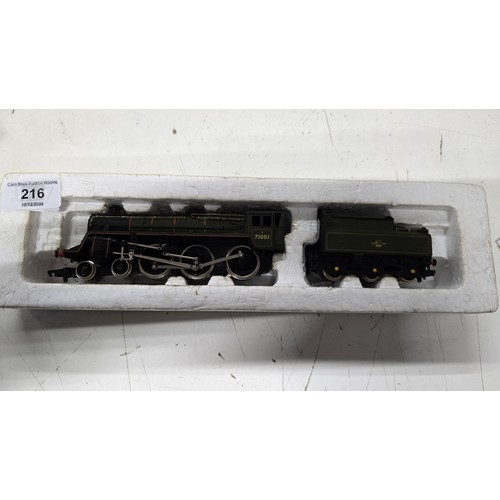 216 - Mainline 00 Gauge BR Standard 4 Steam Loco/Tender 4-6-0 no 75001 in BR Green