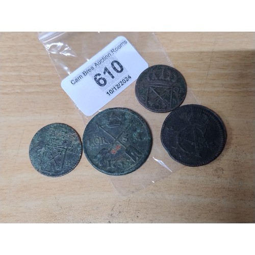 610 - Old Swedish coins