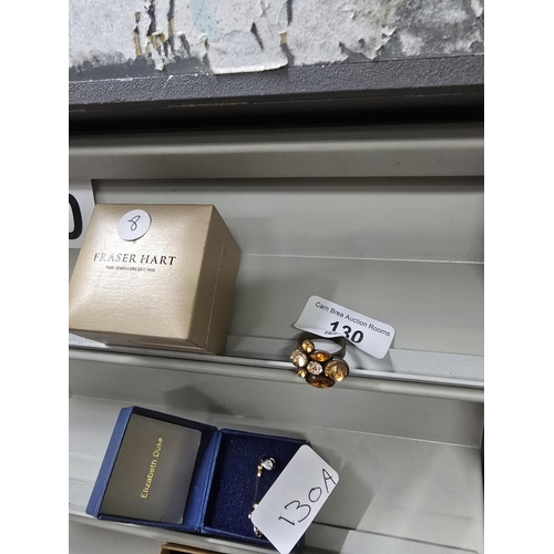 130 - Vintage jewellery boxed Ring arts crafts