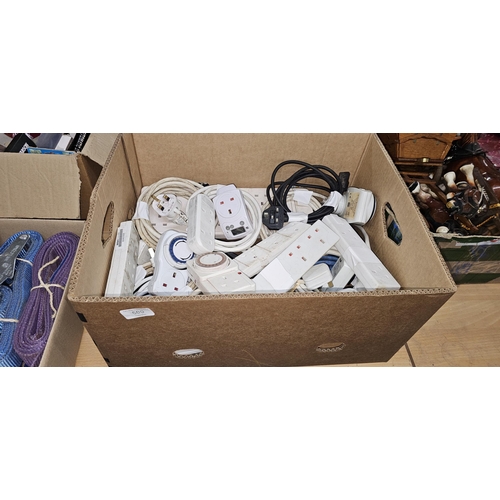 600 - box of electric sockets and timers