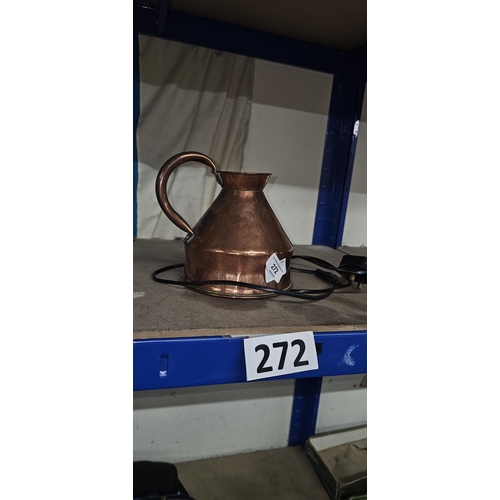 272 - Hand made jug table lamp