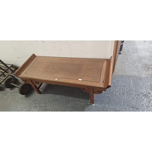 1A - Japanese reproduction coffee table with glass top