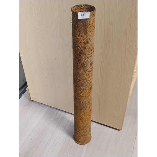 681 - WW2 German Pak-40 shell case, uncleaned