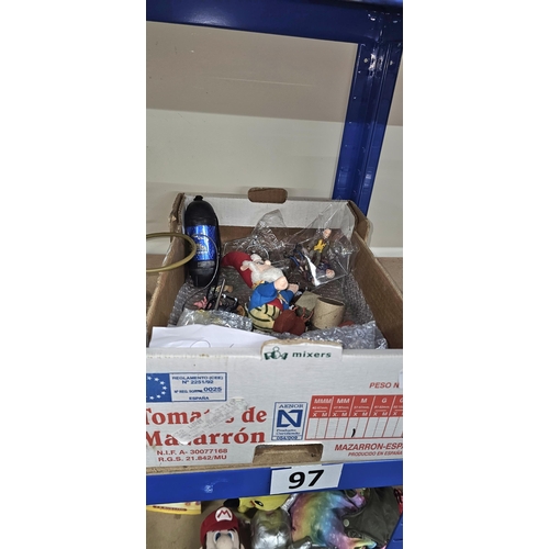 97 - Mixed lot of toys, games & figures etc