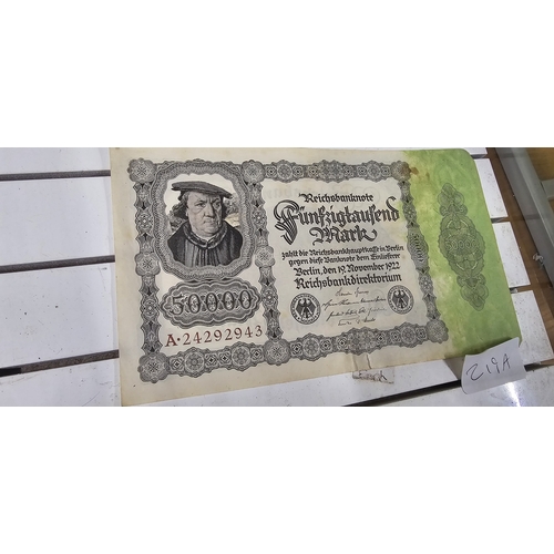 219A - old German banknote