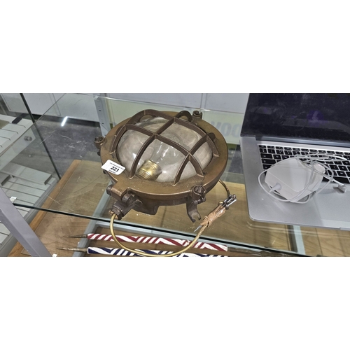 223 - ships brass hight - bulkhead fitting - porthole style