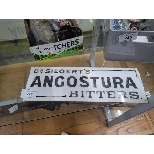 glass Dr Siegert bitter sign 12 x 4