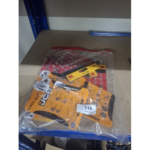 115 - bag lot of batteries
