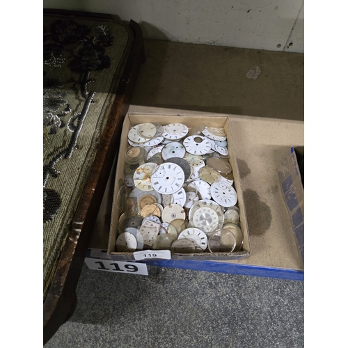 119 - Large quantity of pocket & fob watch enamel and other dials