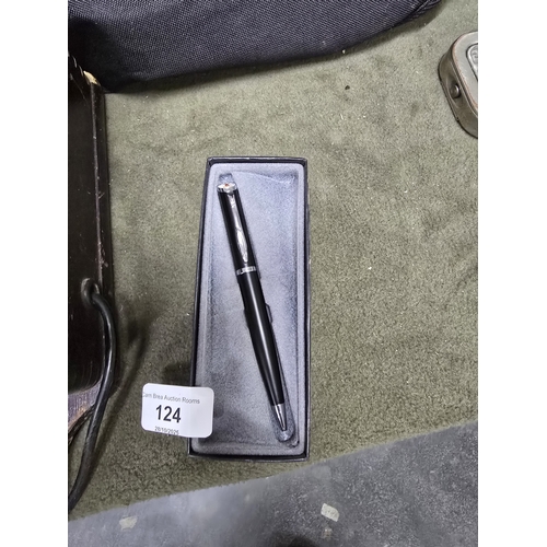 124 - quill quality ball point pen GWO Disney mickey mouse life time guarantee