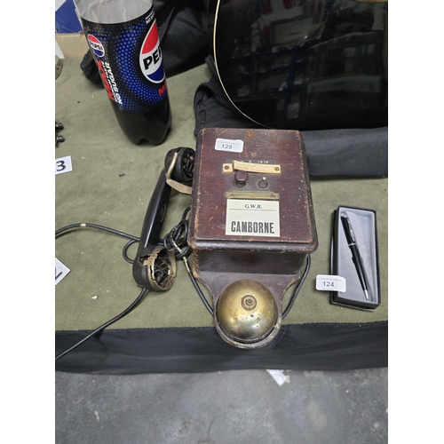 125 - Antique Great Western Railway telephone, Camborne