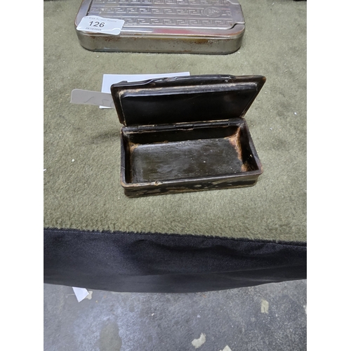 126A - antique victorian horned snuff box