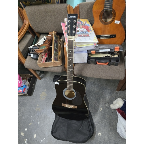 127 - Clifton Westera guitar - VGC complete with carry case