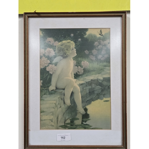 162 - Bessy Pease Gutmann Framed & Glazed Print of a young child UNABLE TO POST
