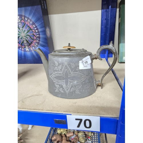 70 - Vintage Britannia metal tea pot