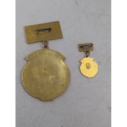 556 - Lot of 2 Vintage Soviet Signs 