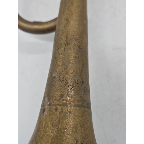 565 - Soviet Pioneer's trumpet, made in USSR in 1979