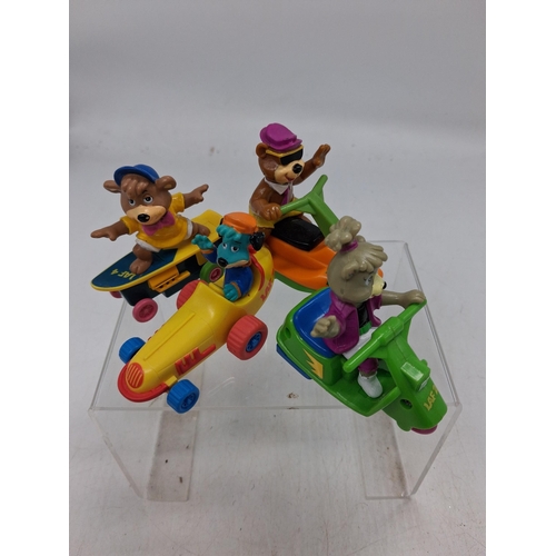 183 - Yogi Bear Huckleberry Hound set of 4 USA friction cars