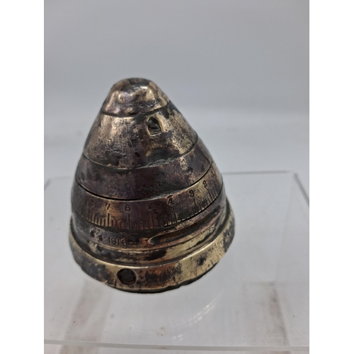395 - WW1 Brass Artillery Fuse 1916
