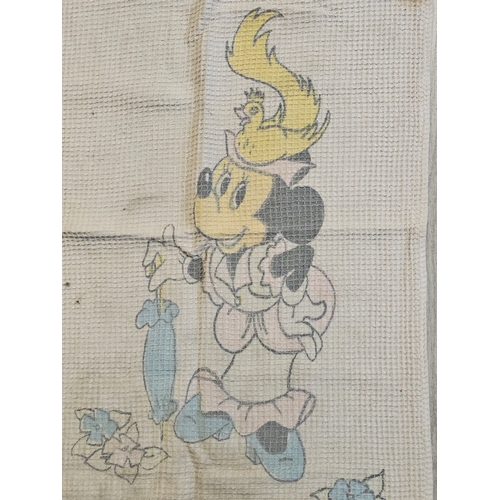 570 - Vintage tea towel with Minnie Mouse, made in USSR