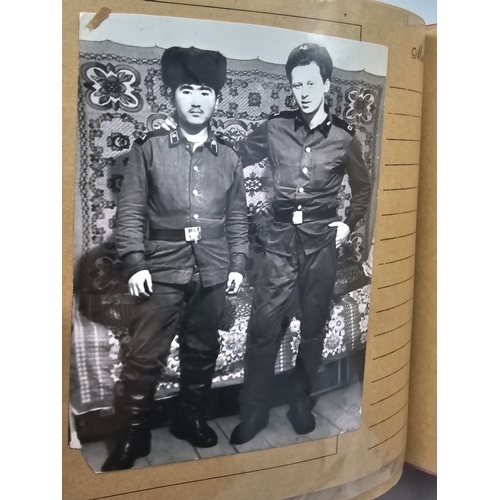 583 - Trench Art: Soviet Paratrooper's Hand made Photo album with photos, 1970-1980