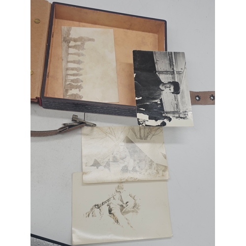 583 - Trench Art: Soviet Paratrooper's Hand made Photo album with photos, 1970-1980