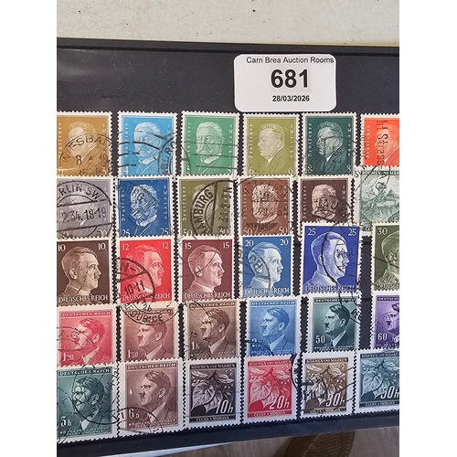 681 - Old German stamps, few with Hitler