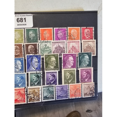 681 - Old German stamps, few with Hitler