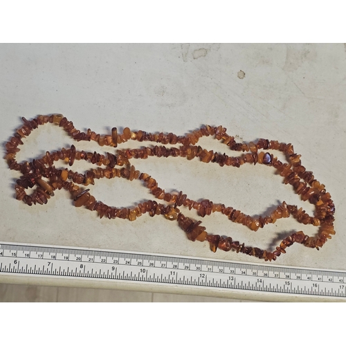 724 - Honey coloured Natural Long Amber Necklace