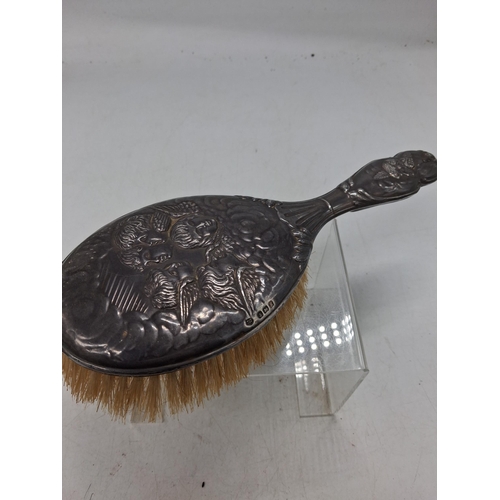 76 - Antique Silver Hair bush fully hallmarked. 230g