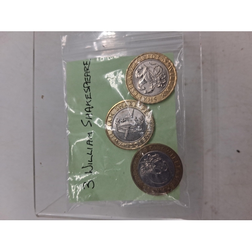 83 - 3 William Shakespeare themed £2 coins
