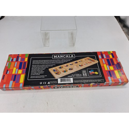 60 - Wooden Mancala game