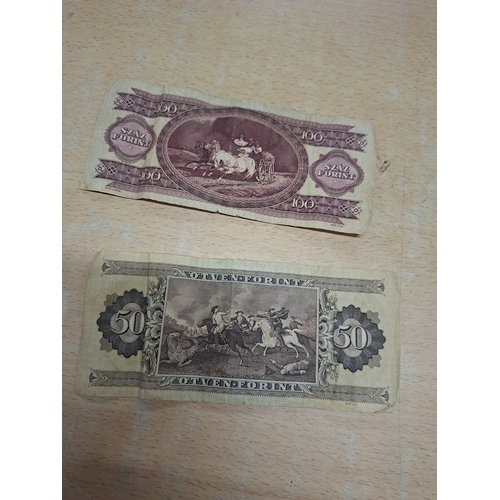 310A - A Pair of Hungarian Forint Banknotes, 100 Forint 1984 and 50 Forint 1986
