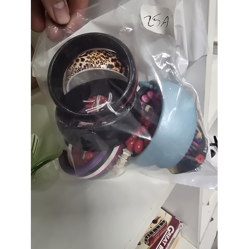 25a - A Collection of Assorted Costume Jewellery Bangles and Beaded Bracelets