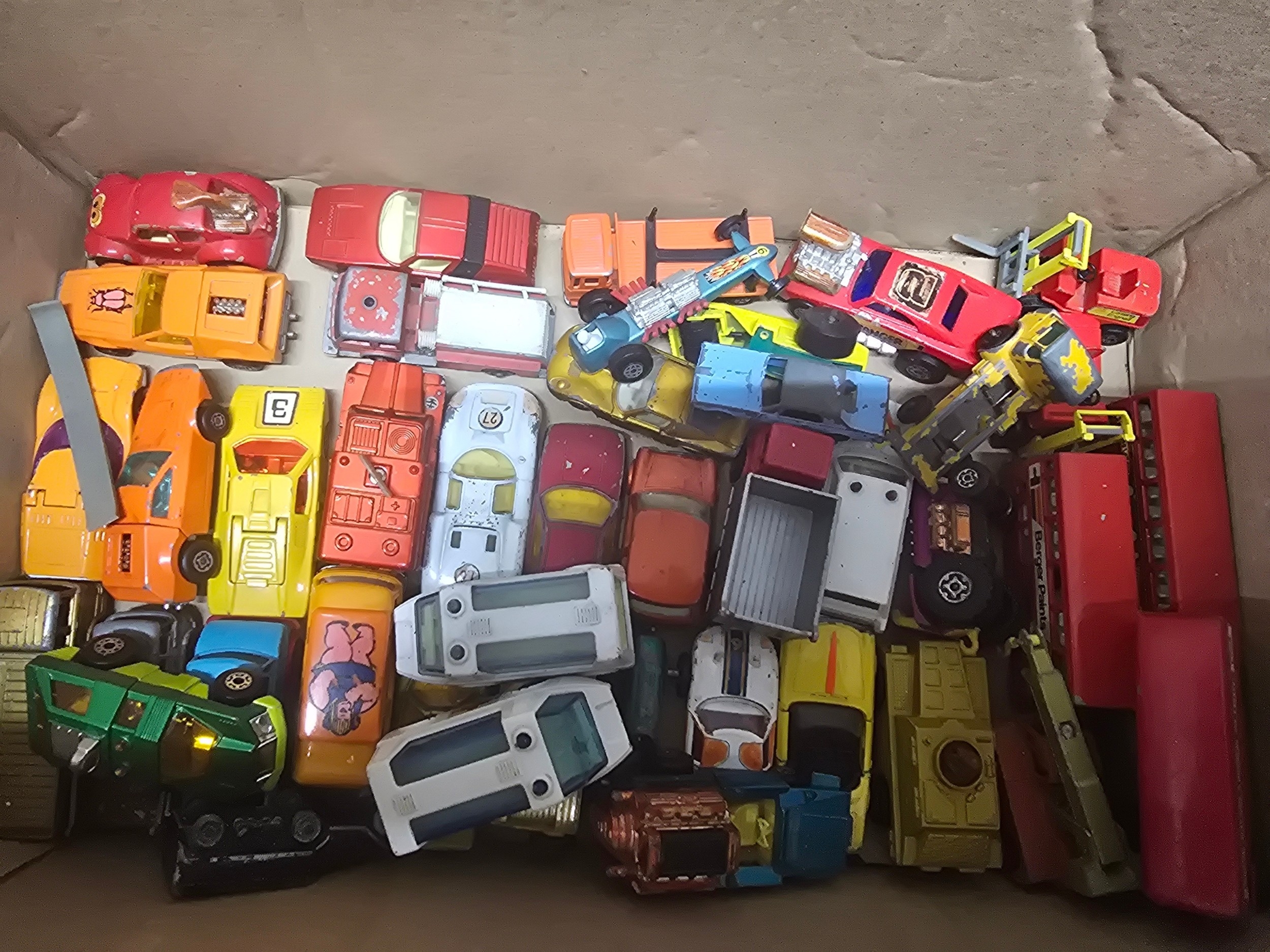 A Collection of Vintage Matchbox Die-Cast Model Vehicles