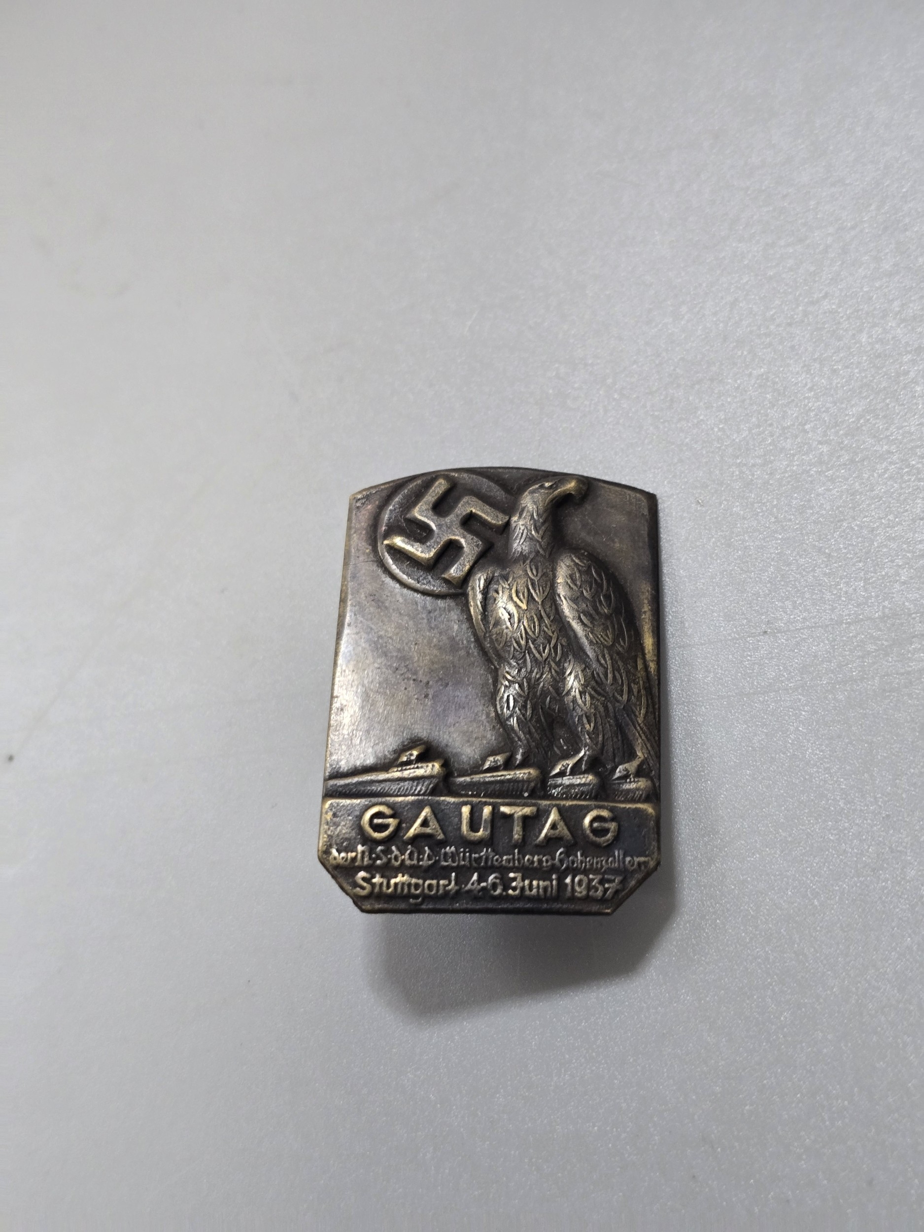 A German Stuttgart Gautag Bronze Finish Commemorative Badge, 1937