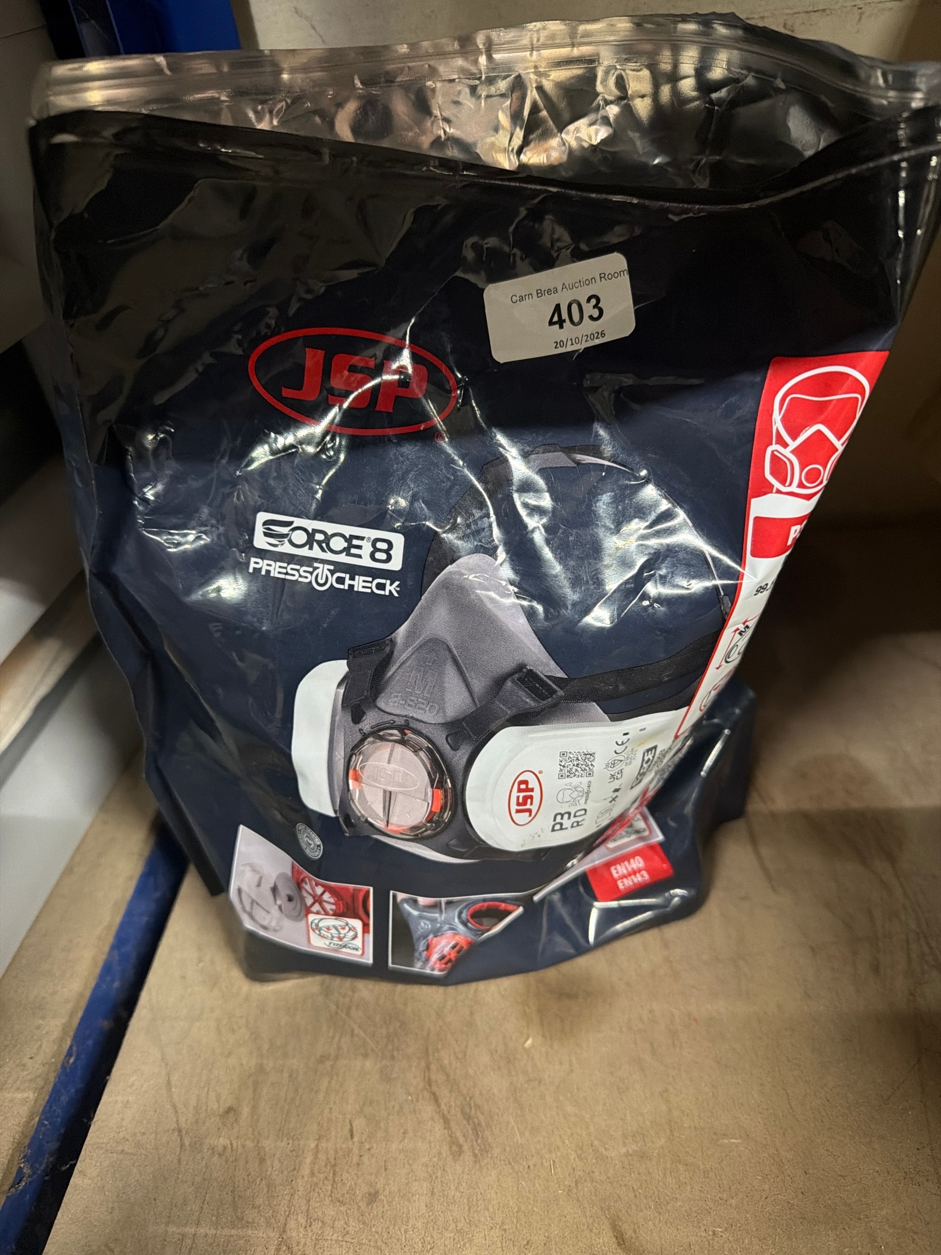 A JSP Force 8 Half Mask Respirator with PressCheck Filters