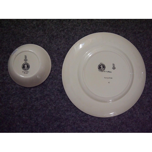 62 - Royal Doulton Dicken's ware items, six dinner plates plus two smaller circular dishes