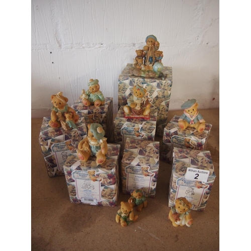 2 - A quantity of boxed collectible Cherished Teddies including millennium limited edition 'anything is ... 