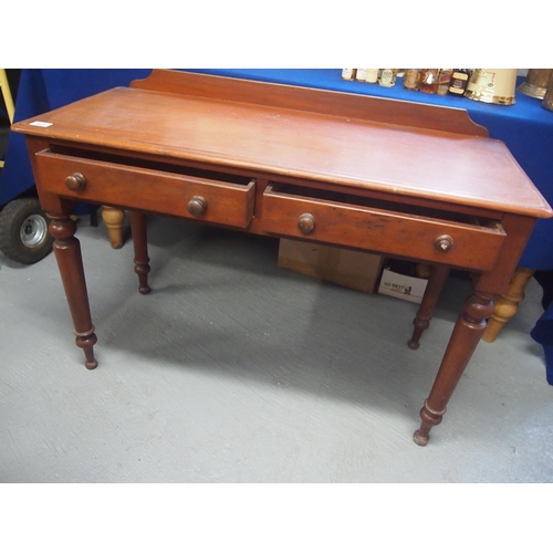 60 - An antique two drawer side table/desk