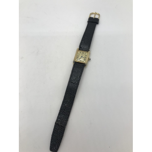 20 - A ladies wrist watch with cabochon crown to the manual wind movement. Case no. 3 217308 marked 'Cart... 