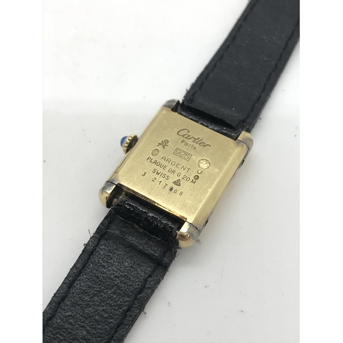 20 - A ladies wrist watch with cabochon crown to the manual wind movement. Case no. 3 217308 marked 'Cart... 