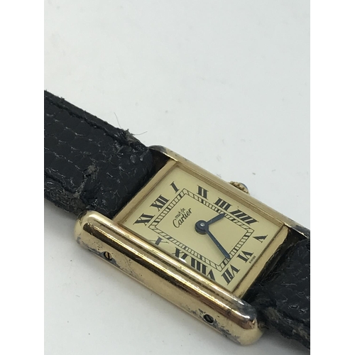 20 - A ladies wrist watch with cabochon crown to the manual wind movement. Case no. 3 217308 marked 'Cart... 